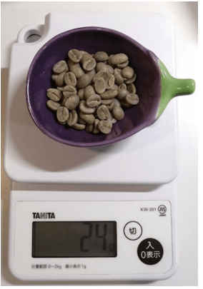 豆の重量測定